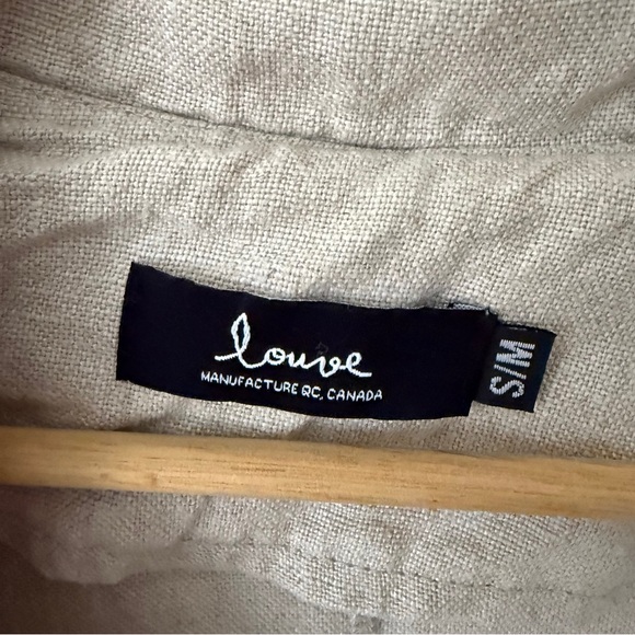 Linen Jacket | Size Large | Beige Casual Longline - Picture 2 of 7